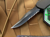 Heretic Knives Manticore E Black w/ Purple Camo Carbon Back Cover and Partially Serrated DLC Bowie Blade (2.55”)