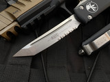 Microtech Ultratech T/E Black Aluminum Body w/ Stonewashed Partially Serrated Blade (3.4") 123-11