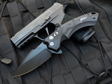 Hogue X5 Manual Flipper Matte Black Aluminum Handles and G-Mascus G10 Inlays w/ CPM 154 Spear Point Black Cerakote Blade (4”) 34559