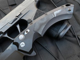 Hogue X5 Manual Flipper Matte Black Aluminum Handles and G-Mascus G10 Inlays w/ CPM 154 Spear Point Black Cerakote Blade (4”) 34559