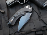 Hogue X5 Manual Flipper Matte Black Aluminum Handles and G-Mascus G10 Inlays w/ CPM 154 Spear Point Black Cerakote Blade (4”) 34559