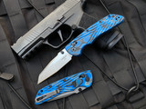 Hogue Deka Manual ABLE Lock Folder G-Mascus Blue Lava G10 Handles w/ 20CV Stonewashed Modified Wharncliffe Blade (3.25”) 24263