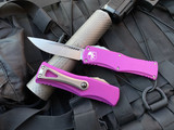 Microtech Hera S/E Violet Aluminum Body w/ Stonewashed Plain Edge Blade (3.08”) 703-10VI