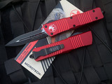 Microtech Combat Troodon D/E Red Aluminum Body w/ Black Plain Edge Blade (3.81”) 142-1RD