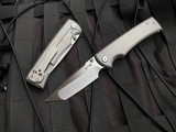 Chaves Ultramar 229 Liberation Stonewashed Titanium Handle w/ Satin Tanto Blade (3.4”)