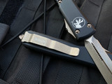 Microtech Ultratech Spartan Black Aluminum Body w/ Bronzed Apocalyptic Plain Edge Blade (3.4”) 223-13AP