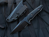 WELmade Skylark Fixed Blade Black G10 Scales and White Liners w/ Black Plain Edge Blade (3.24”)