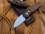 Pro-Tech Runt 5 Auto Folder Black Aluminum Handle w/ Stonewashed Magnacut Plain Edge Blade (1.9”) R5301