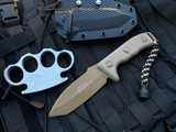 Microtech Currahee T/E Fixed Blade Full FDE Scales w/ FDE Tanto Plain Edge Blade (4.75”) 103-1TA