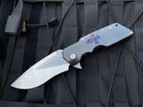 Attention2Detail MK1 Large Zirconium and Titanium Folder w/ Timascus Fleur De Lis and S45VN Satin Plain Edge Blade