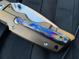 Attention2Detail MK1 Medium Folder Zircuti and Titanium Body w/ Zircuti Pocket Clip and Magnacut Satin Plain Edge Blade