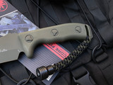Microtech Currahee S/E Fixed Blade Full OD Green Scales w/ OD Green Drop Point Plain Edge Blade (4.75”) 102-1OD