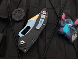Marfione X Borka Stitch Auto Folder Full Carbon Fiber Body w/ Two-Tone Hardware and Diamond Wash Blade