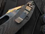 Marfione X Borka Stitch Auto Folder Full Carbon Fiber Body w/ DLC Two-Tone Hardware and DLC Diamond Wash Blade