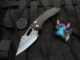 Marfione X Borka Stitch Auto Folder Full Carbon Fiber Body w/ Two-Tone Hardware and Satin Finished Rock Grind Blade