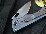 John Gray Tracker Dan Bloodshark Barked Titanium Anodized Body w/ Plain Edge Blade