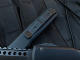 Microtech Ultratech Warhound Signature Series Shadow Black Aluminum Body w/ DLC Hardware and DLC Plain Edge Blade (3.4”) 119W-1DLCTSH