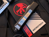 Microtech UTX-85 Hellhound Black Aluminum Body w/ Stonewashed Plain Edge Blade (3.1”) 719-10S