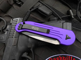 Microtech LUDT Auto Folder Purple Aluminum Body w/ Black Plain Edge Blade (3.42”) 135-1PU