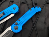 Microtech LUDT Auto Folder Blue Aluminum Body w/ Black Plain Edge Blade (3.42”) 135-1BL
