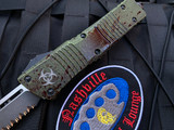 Microtech Combat Troodon T/E Out Break Edition Aluminum Body w/ Stonewashed Full Serrated Blade (3.75”) 144-3OBDS