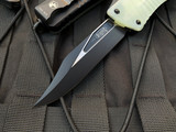 Microtech Combat Troodon Bowie Signature Series Jade G10 Top w/ Black Bowie Style Plain Edge Blade (3.8”) 146-1GTJGS