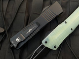 Microtech Combat Troodon Bowie Signature Series Jade G10 Top w/ Black Bowie Style Plain Edge Blade (3.8”) 146-1GTJGS