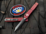 Microtech Ultratech Spartan Merlot Aluminum Body w/ Black Plain Edge Blade (3.4”) 223-1MR