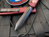 Microtech Ultratech Spartan Merlot Aluminum Body w/ Black Plain Edge Blade (3.4”) 223-1MR