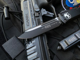 Microtech UTX-85 S/E Tactical Black Aluminum Body w/ Black Plain Edge Blade (3.11") 231-1T