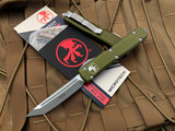 Microtech Ultratech T/E OD Green Aluminum Body w/ Apocalyptic Hardware Plain Edge Blade (3.4”) 123-10APOD