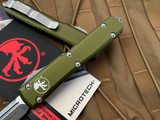 Microtech Ultratech T/E OD Green Aluminum Body w/ Apocalyptic Hardware Plain Edge Blade (3.4”) 123-10APOD