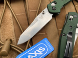 Benchmade Mini Osborne Axis Lock Green Aluminum Body w/ S30V Stonewashed Reverse Tanto Blade (2.92”) 945