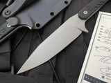 Blackside Customs Fedele X Fixed Blade Black G10 Scales w/ Bead Blast Tanto Plain Edge Blade (4.25”) BSC-FX-BB-BLKG10