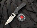 Spyderco Siren Lockback Folder Black Carbon Fiber Scales w/ CPM S90V Plain Edge Blade (3.6”) C247CFP