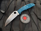 Spyderco Endura Blue FRN Lightweight Scales w/ K390 Wharncliffe Plain Edge Blade (3.78”) C10FPWK390