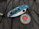 Spyderco Endura Blue FRN Lightweight Scales w/ K390 Wharncliffe Plain Edge Blade (3.78”) C10FPWK390