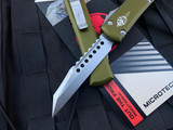 Microtech Ultratech Warhound OD Green Aluminum Body w/ Stonewashed Plain Edge Blade (3.4”) 119W-10ODS