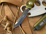 Microtech Ultratech T/E OD Green Aluminum Body w/ Black Plain Edge Blade (3.4”) 123-1OD