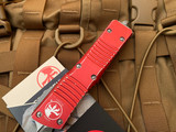 Microtech Combat Troodon D/E Distressed Red Aluminum Body w/ Stonewashed Plain Edge Blade (3.81”) 142-10DRD