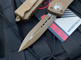 Microtech Combat Troodon D/E Full Tan Cerakote Body w/ Tan Cerakote Plain Edge Blade (3.8”) 142-1CTA