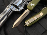Microtech Ultratech Spartan OD Green Aluminum Body w/ Bronzed Plain Edge Blade (3.4”) 223-13OD