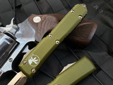 Microtech Ultratech Spartan OD Green Aluminum Body w/ Bronzed Plain Edge Blade (3.4”) 223-13OD