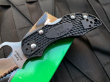 Spyderco Byrd Robin 2 Back Lock Folder Black FRN Scales w/ Satin Finished Wharncliffe Full Serrated Blade (2.35”) BY10SBKWC2