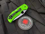 Spyderco Native 5 Salt Folder Green FRN Scales w/ LC200N Satin Finished Full Serrated Blade (2.95”) C41SGR5