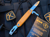 Medford ASK American Service Knife Multi Tool “The Jefferson” Grabber Orange Scales w/ Blade, Chisel, and Bottle Opener ASK-001