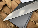 Bradford Knives 8 Inch Chef Knife Textured Carbon Fiber Scales w/ AEB-L Stonewashed Blade (8”) CHEF-AEB-L-114
