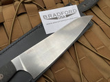 Bradford Knives 8 Inch Chef Knife Textured Carbon Fiber Scales w/ AEB-L Stonewashed Blade (8”) CHEF-AEB-L-114