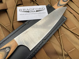 Bradford Knives 8 Inch Chef Knife Textured G-Wood Scales w/ AEB-L Stonewashed Blade (8”) CHEF-AEB-L-115