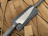 Bradford Knives Paring Knife Textured Carbon Fiber Scale w/ AEB-L Stonewashed Blade (3.8”) PARING-AEB-L-114